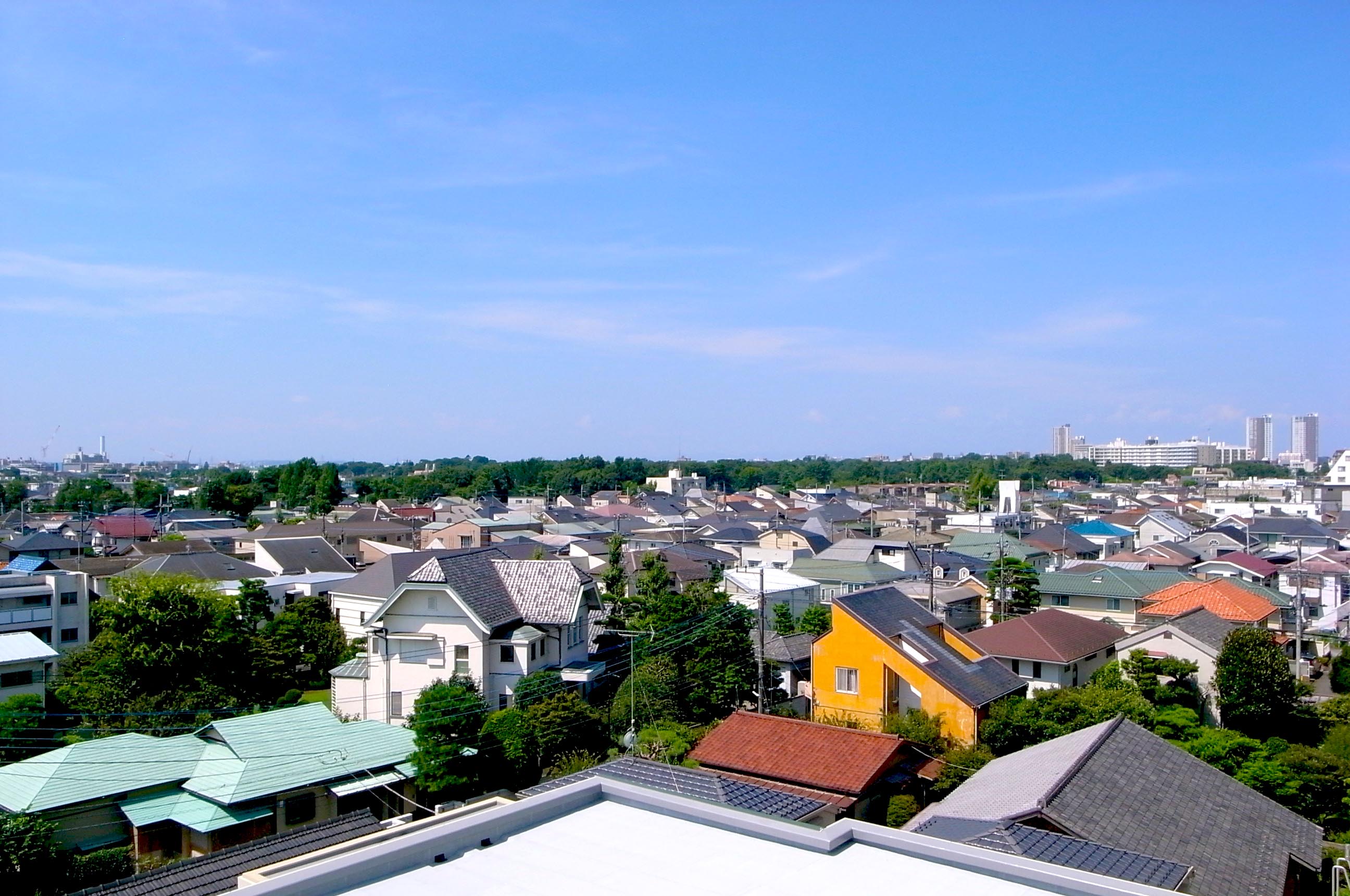 ６Fから井之頭公園方面の景色